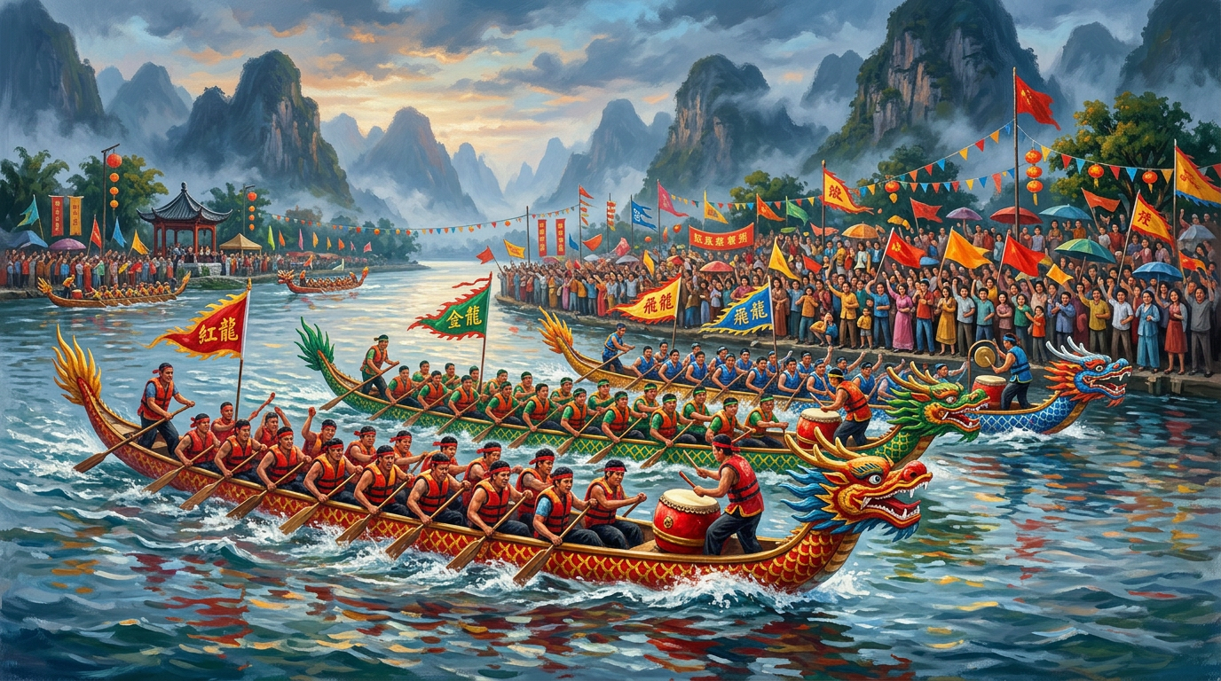 Traditional dragon boat race