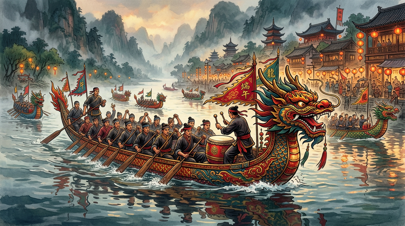 Ancient dragon boat history